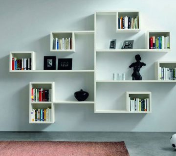 قفسه کتاب ساده و شیک