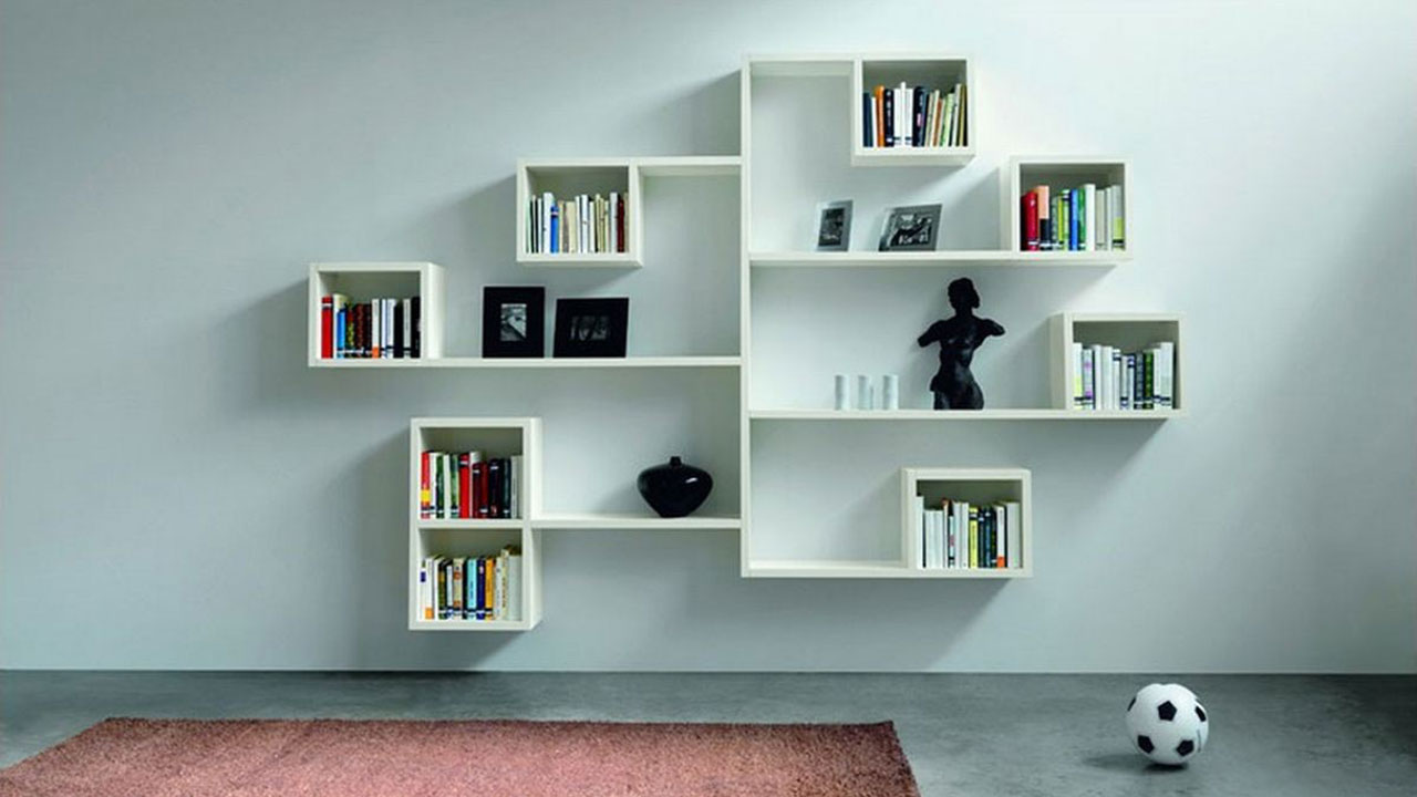 قفسه کتاب ساده و شیک
