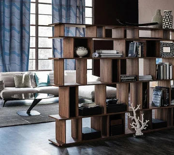 قفسه-کتابخانه-چوبی