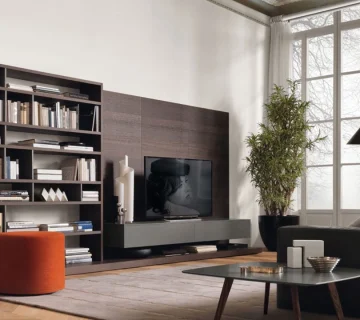 کتابخانه-ساده-چوبی