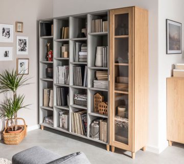 جا کتابی چوبی ساده