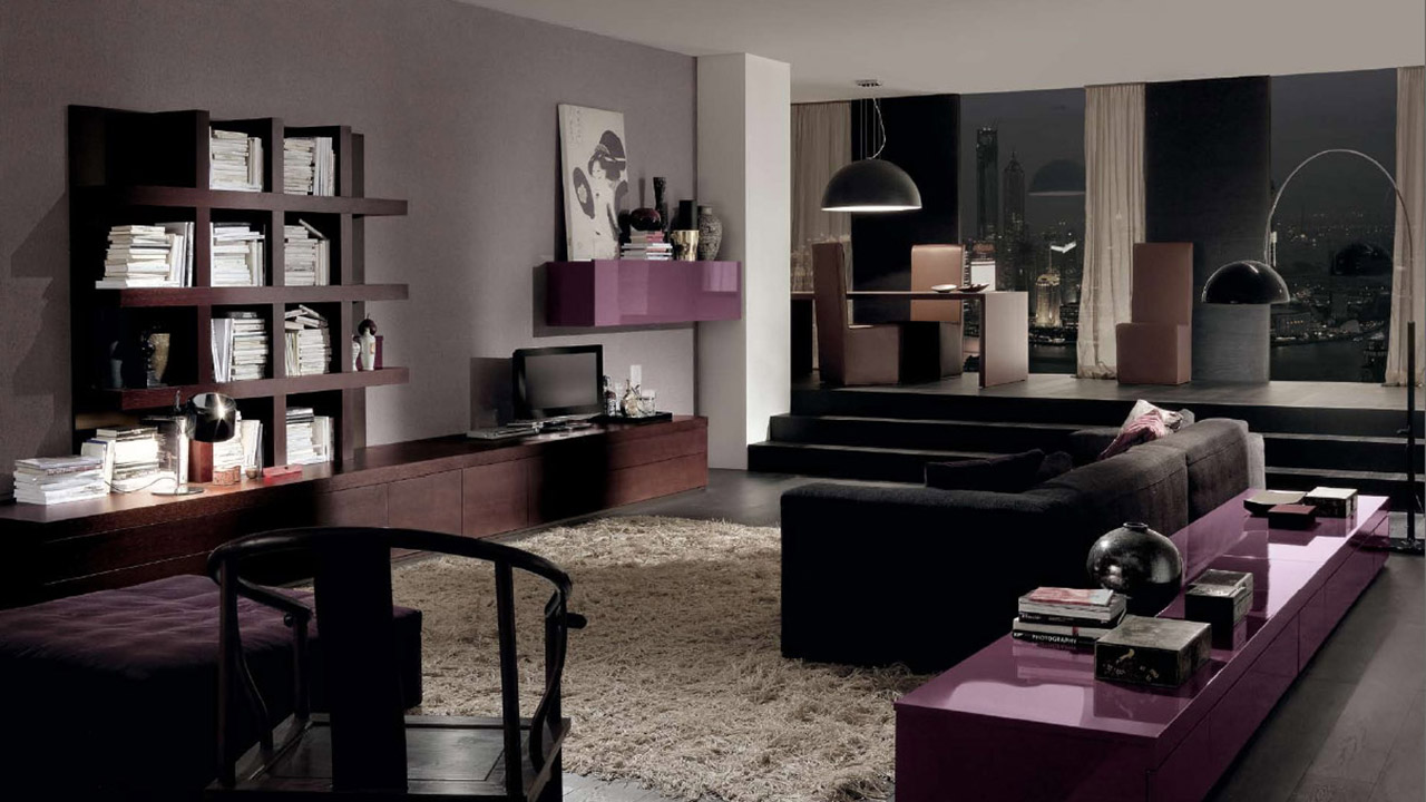 قفسه کتاب چوبی کتابخانه