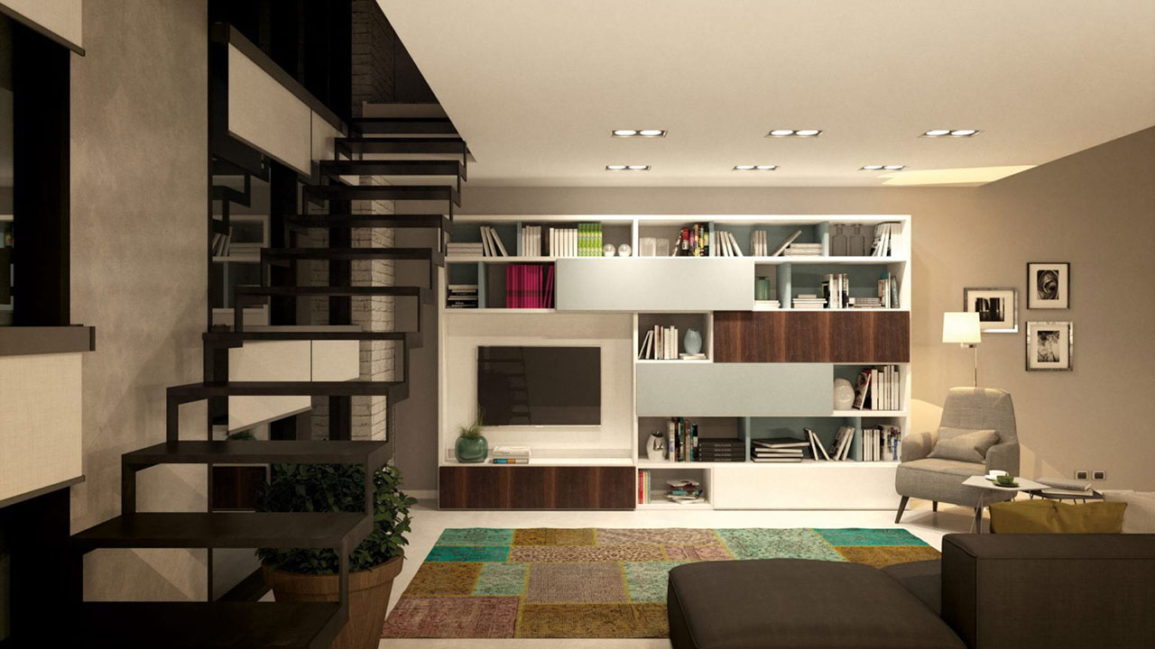 طراحی کتابخانه مدرن