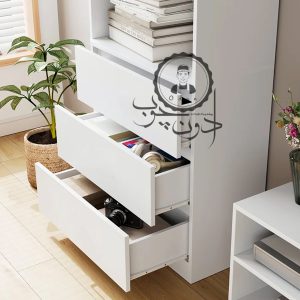 قفسه کتاب کشو دار مدل روشنک اُدون چوب