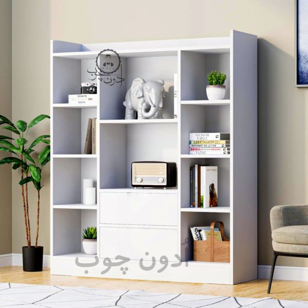 کتابخانه کشودار مدل کیان اُدون چوب