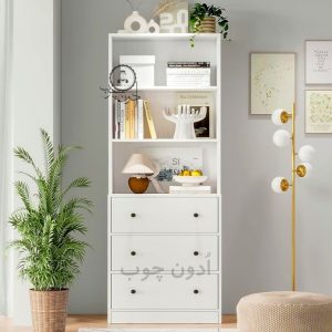 کتابخانه کشودار مدل سودابه اُدون چوب