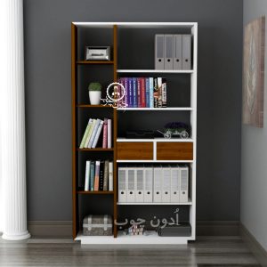 کتابخانه کشودار مدل سایه اُدون چوب
